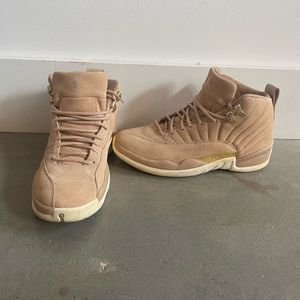 Tan suede Jordan 12